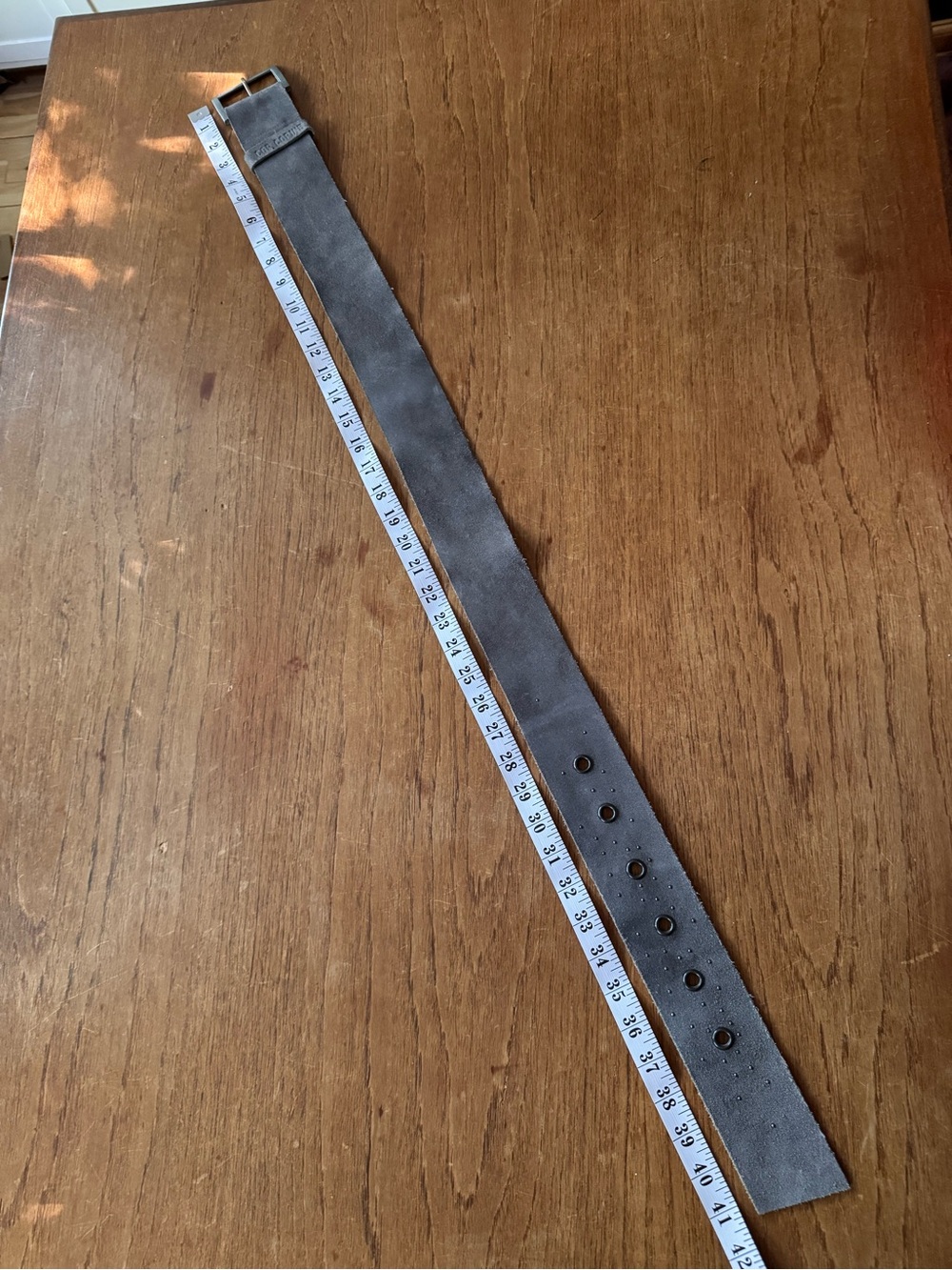 Cop.Copine Wide Suede Belt in Gray